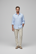 Camisa Oxford azul hombre