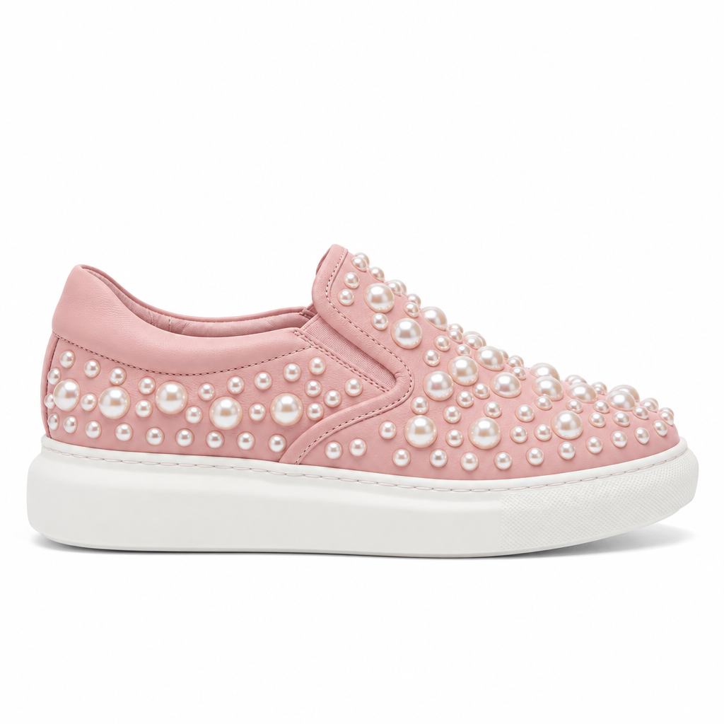 Cala Stile – Sneakers Slip-On Perlas Suela Plataforma Mujer