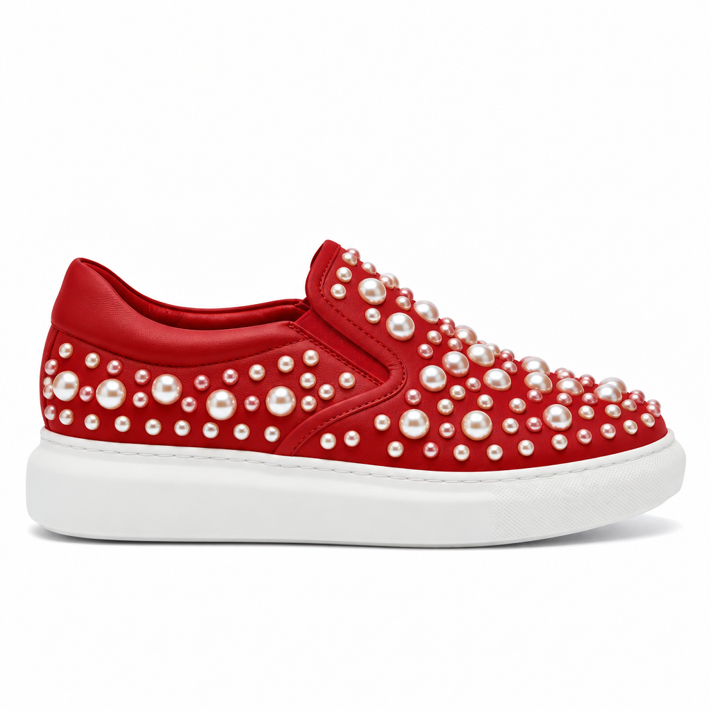 Cala Stile – Sneakers Slip-On Perlas Suela Plataforma Mujer