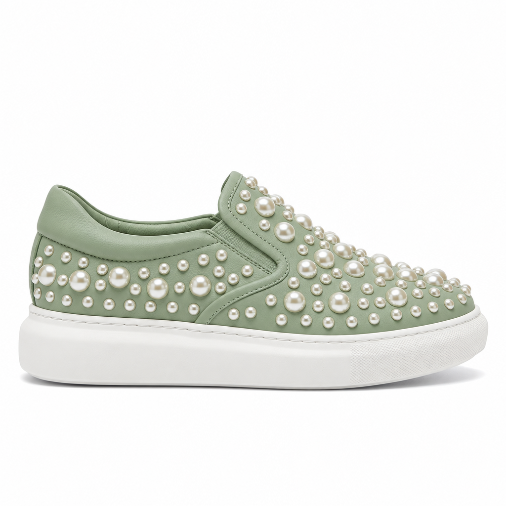 Cala Stile – Sneakers Slip-On Perlas Suela Plataforma Mujer