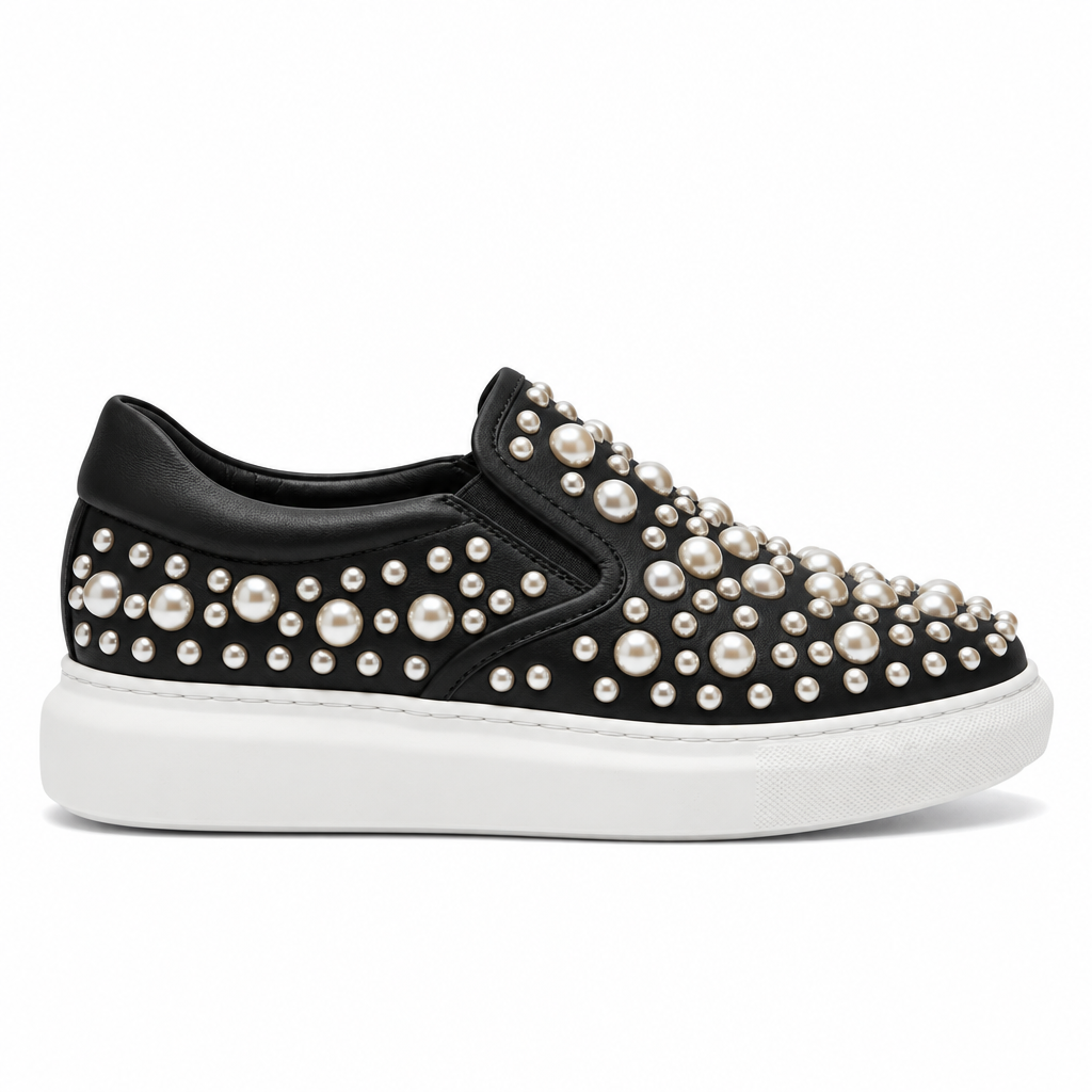 Cala Stile – Sneakers Slip-On Perlas Suela Plataforma Mujer