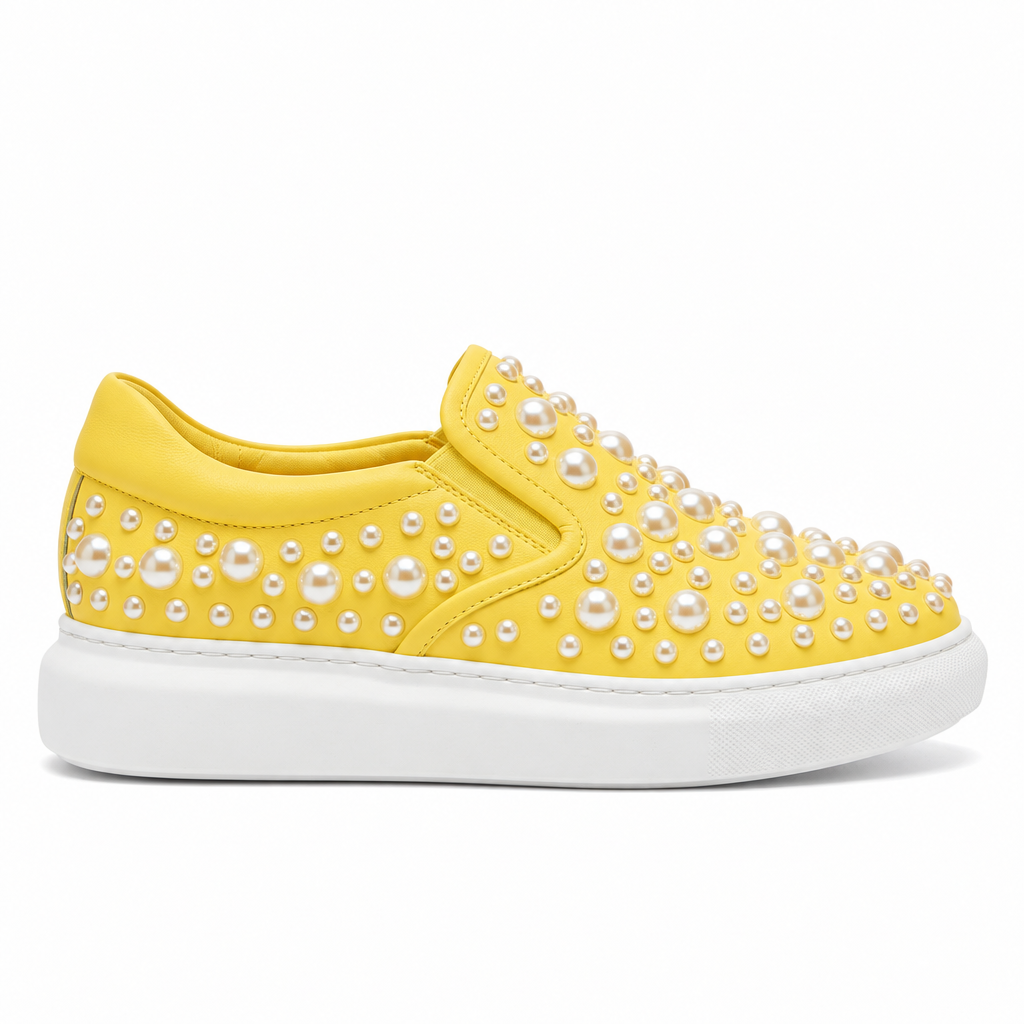 Cala Stile – Sneakers Slip-On Perlas Suela Plataforma Mujer