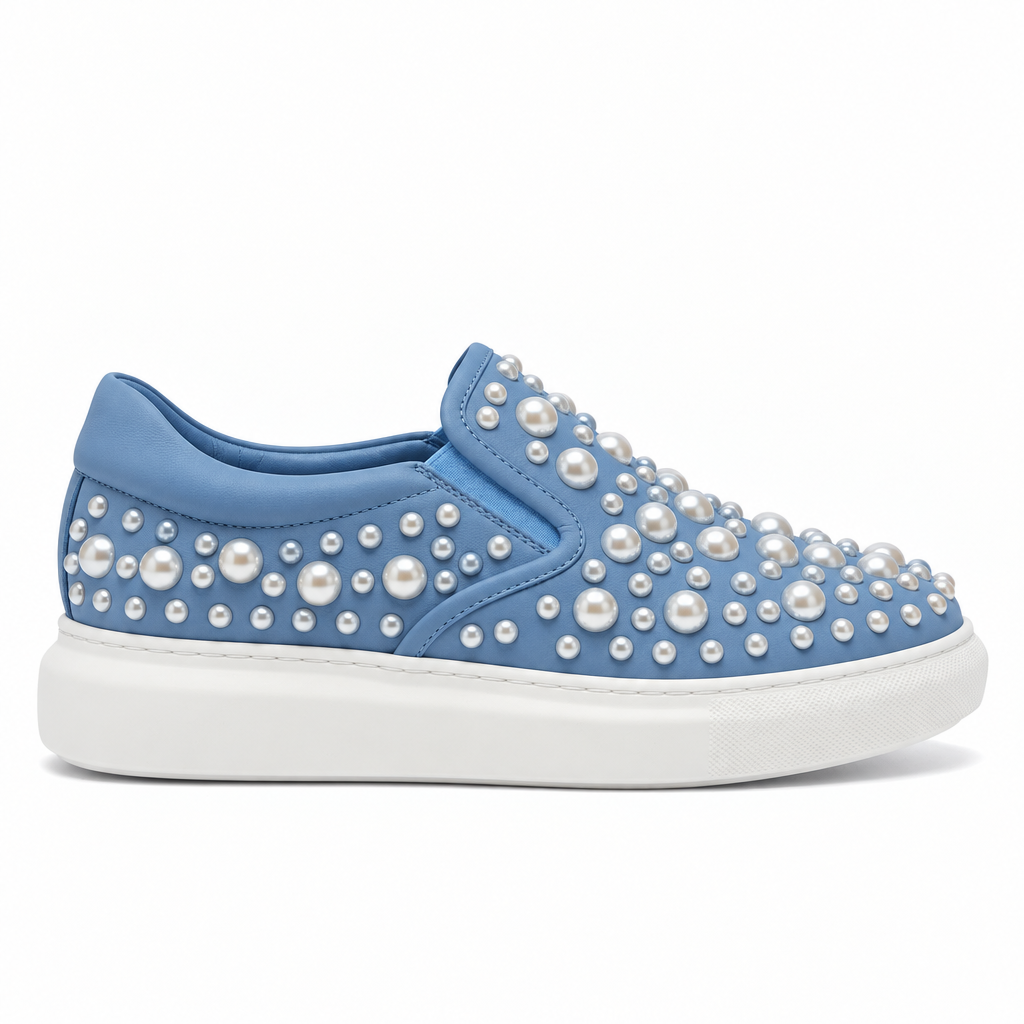 Cala Stile – Sneakers Slip-On Perlas Suela Plataforma Mujer