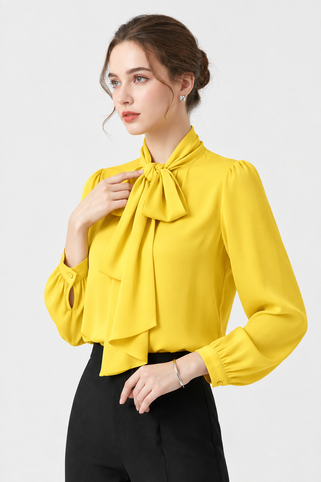 Blusa lazo amarilla