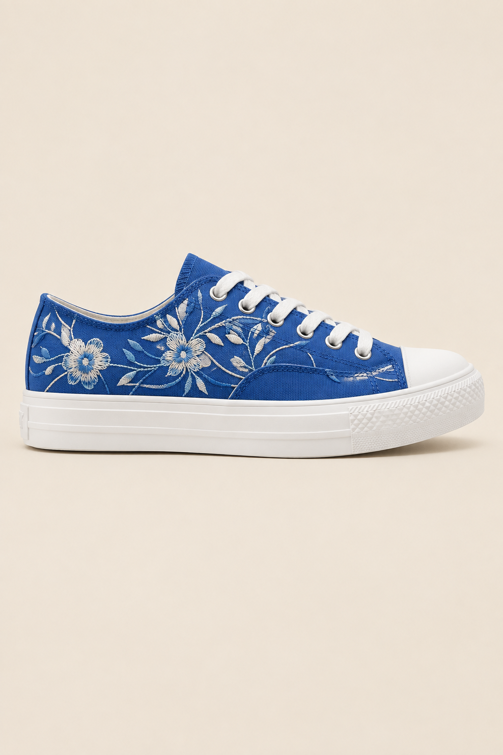 Deportivas canvas bordada azules