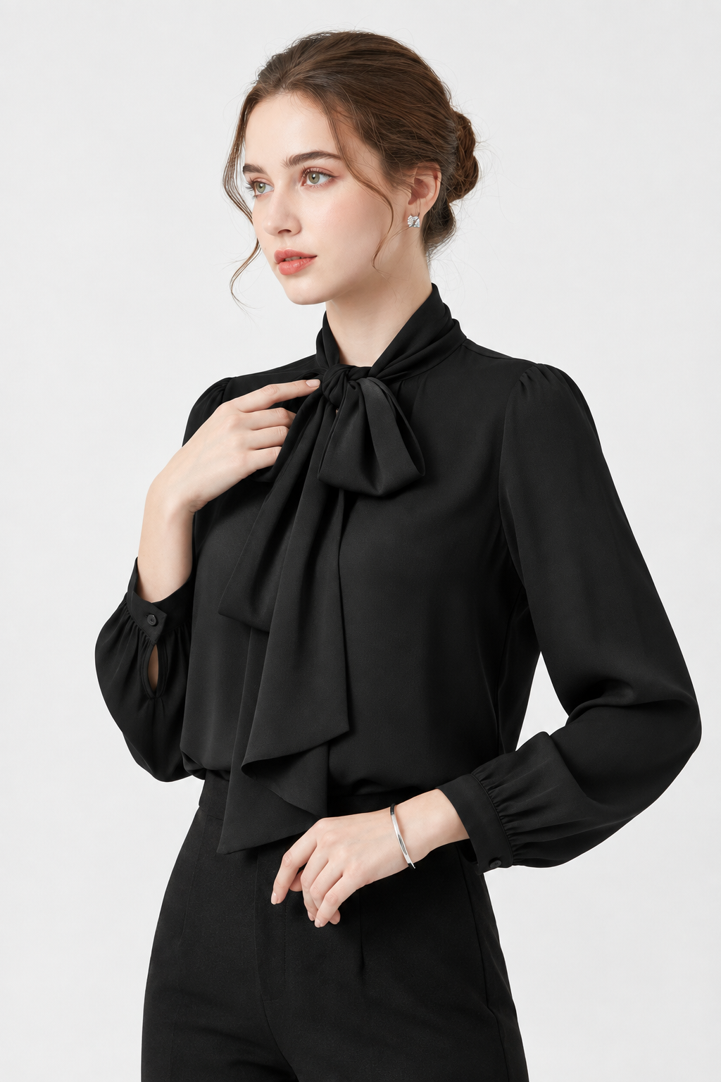 Blusa lazo negra