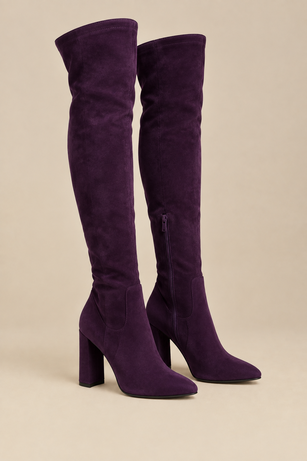 Botas over the knee púrpura