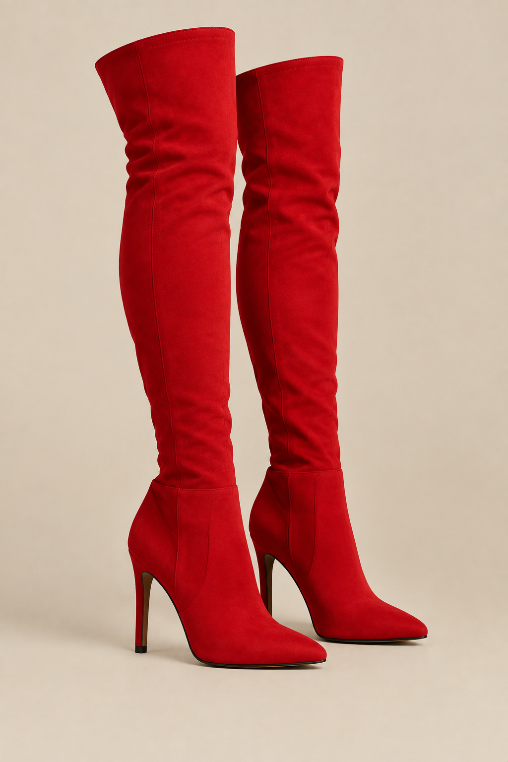 Botas over the knee rojas