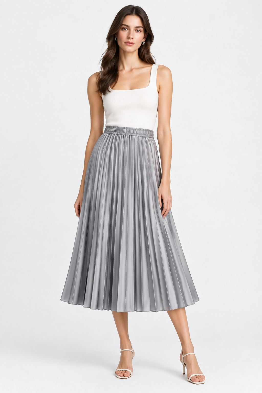 Falda Gris plata