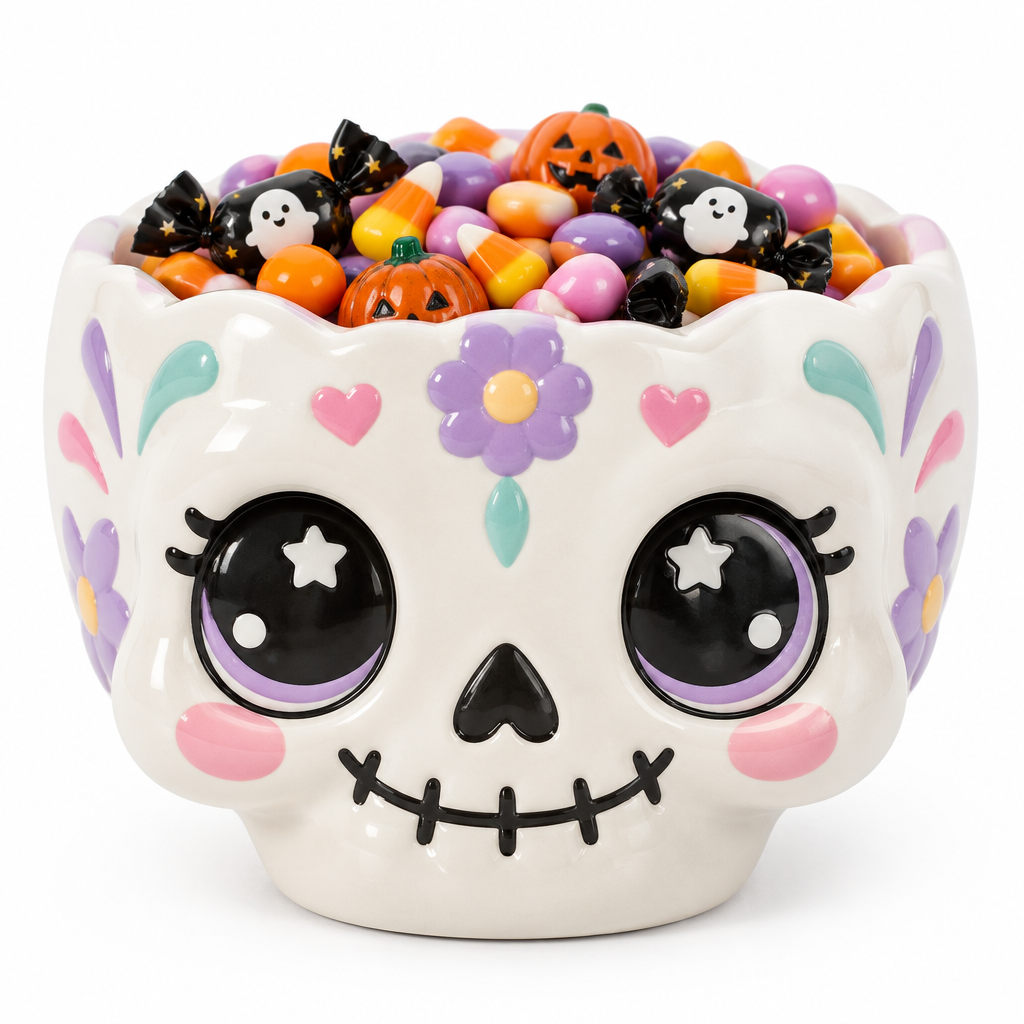 Cuenco calavera kawaii