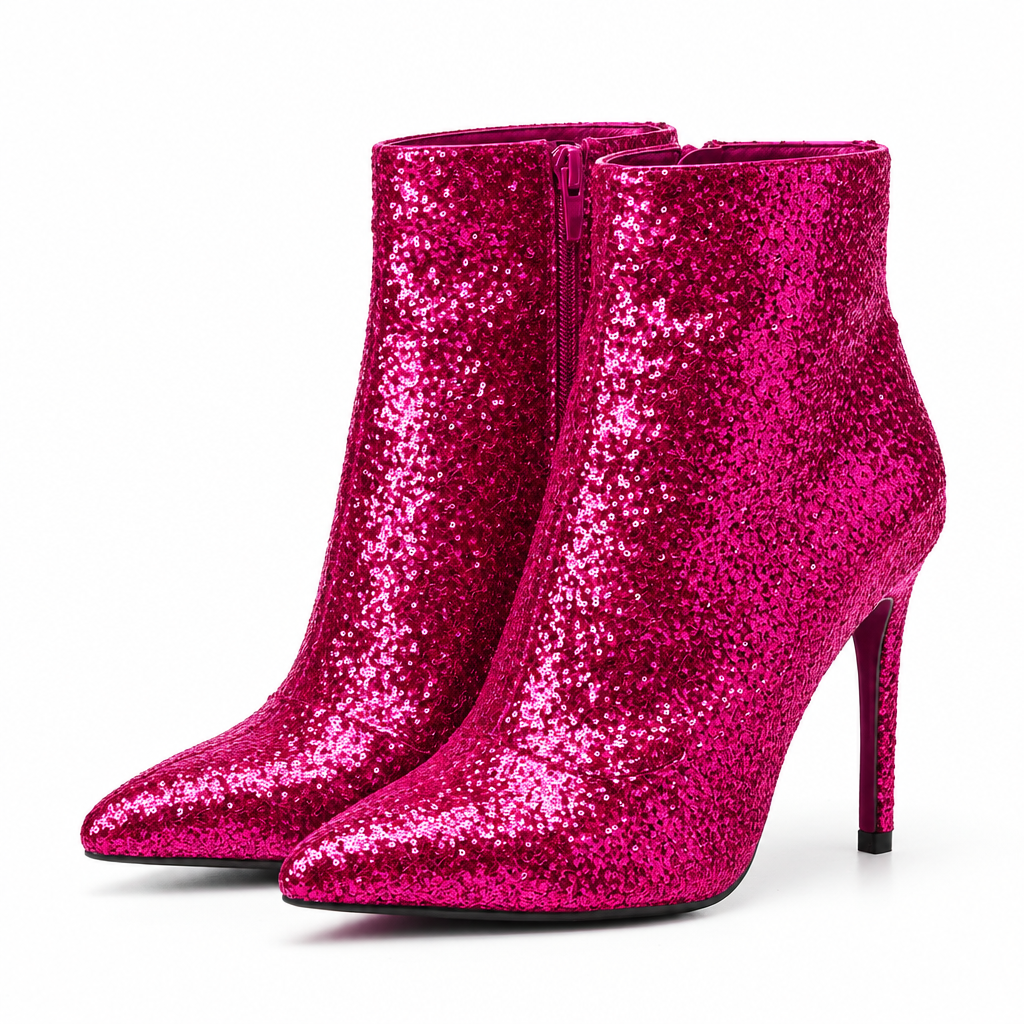 Botín lentejuelas fucsia