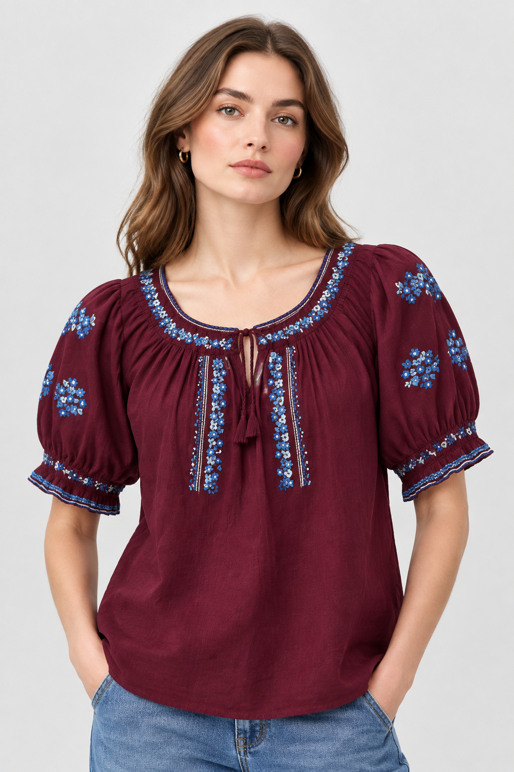 Blusa Burdeos