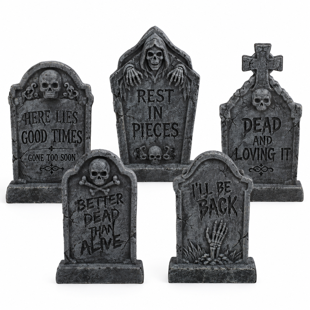 Set de lápidas de cementerio