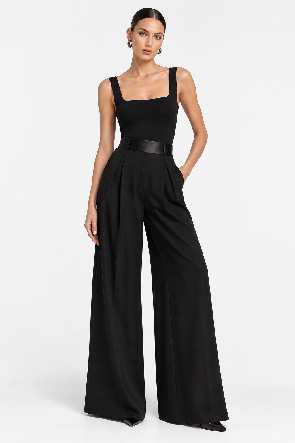 Pantalón Palazzo Negro - Cala Stile