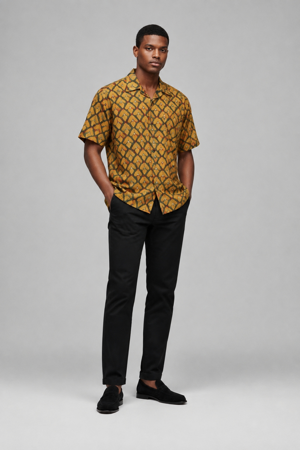 Camisa Estampada Amarilla