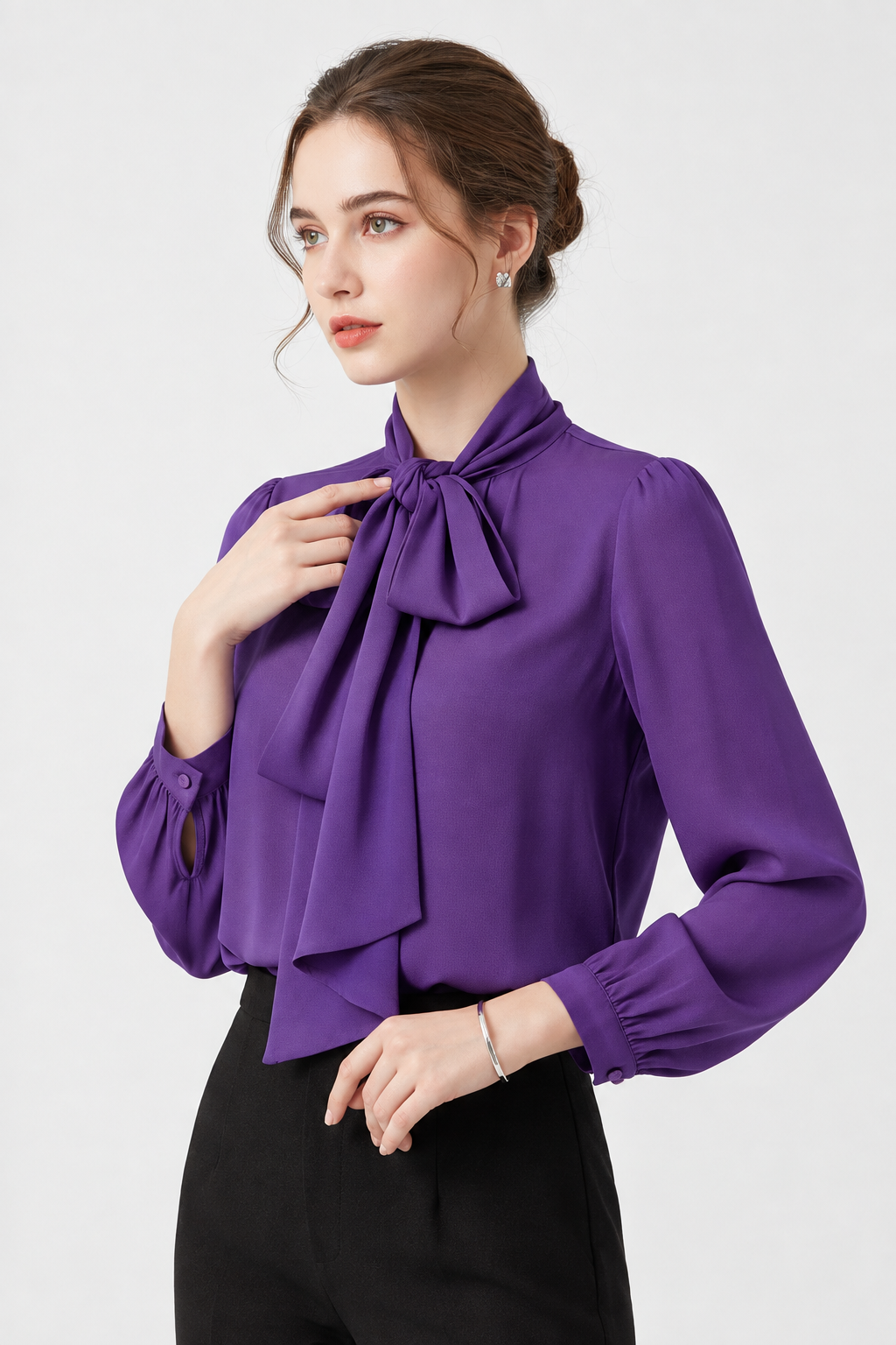 Blusa lazo púrpura