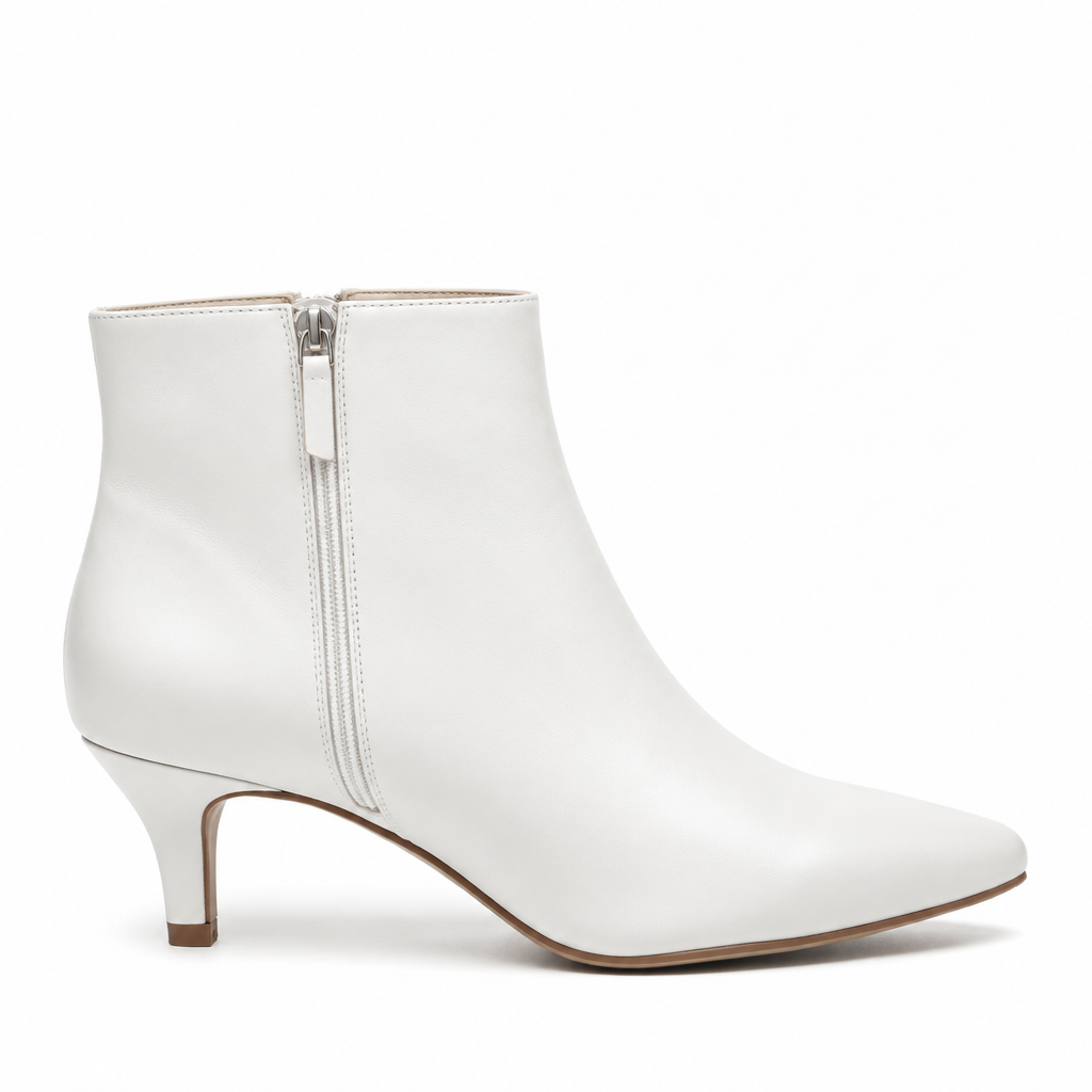 Botín Kitten Heel Blanco
