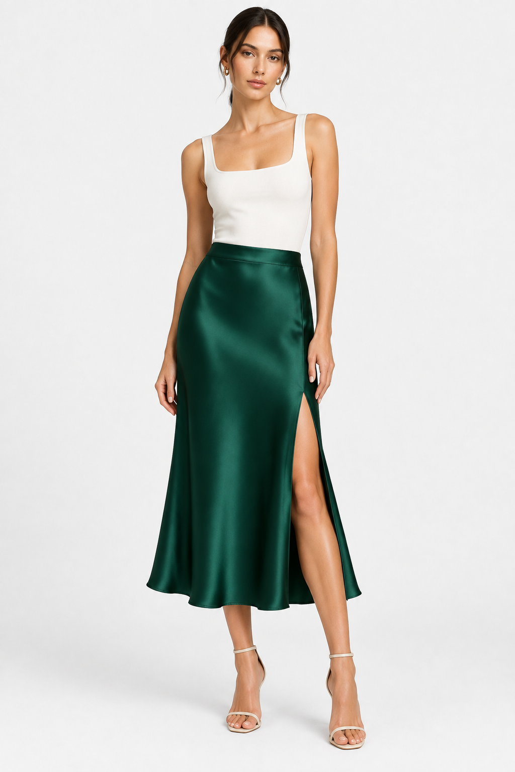 Falda Verde esmeralda