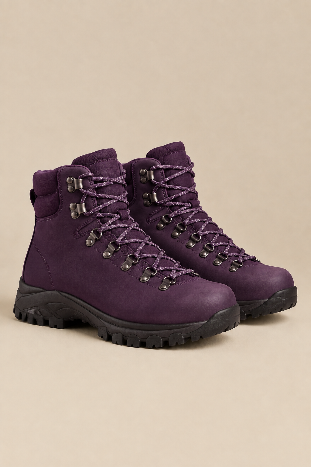 Bota de montaña púrpura