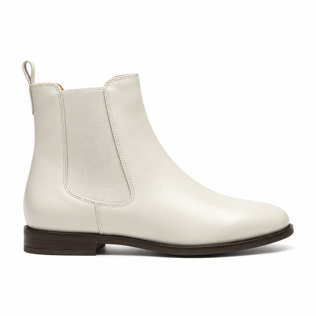 Botín chelsea crema off-white