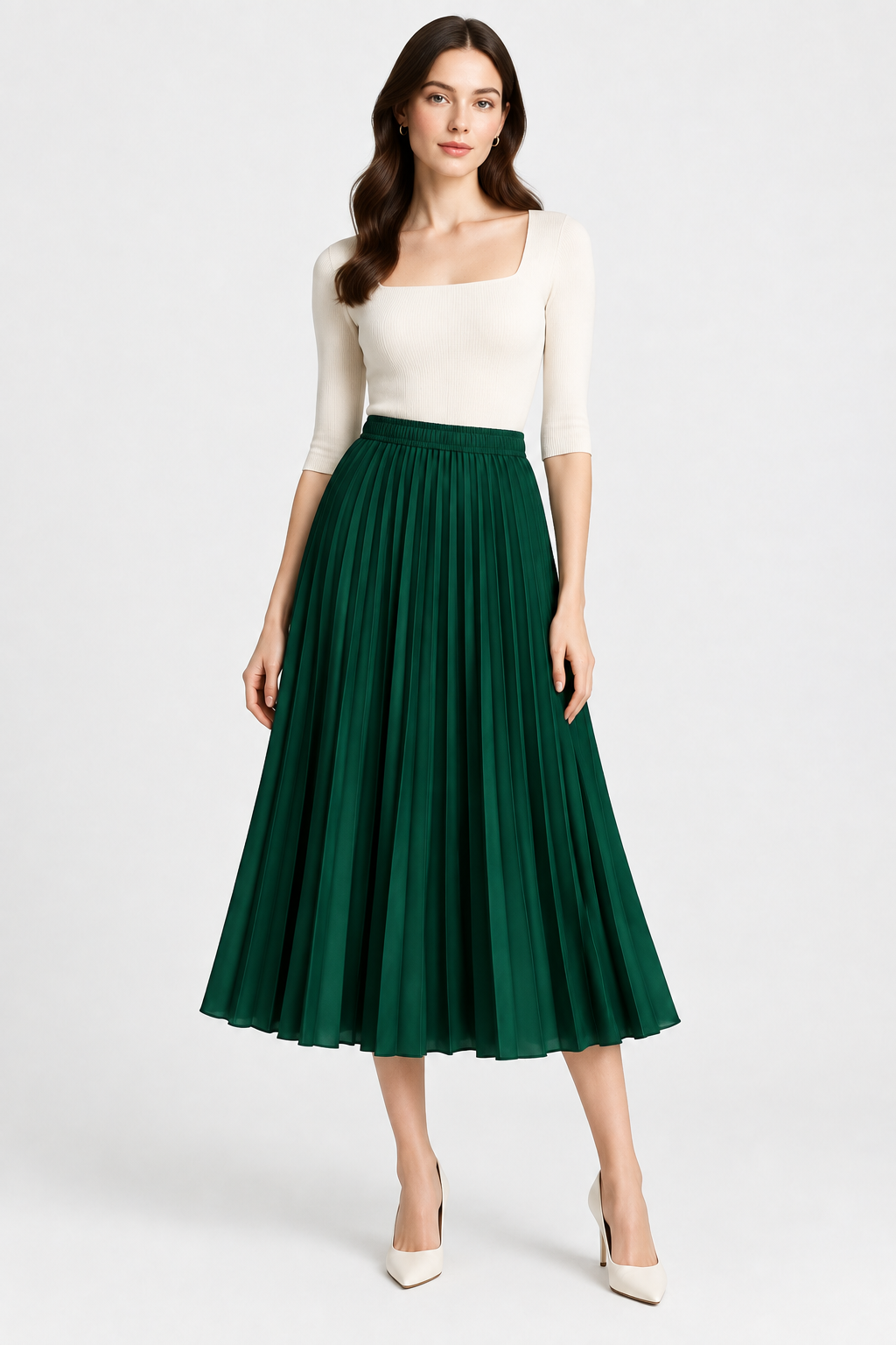 Falda Verde esmeralda