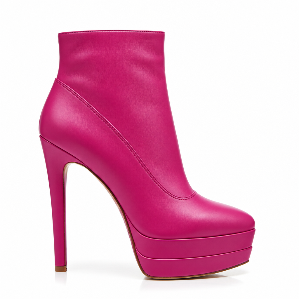 Botín Plataforma Stiletto Fucsia