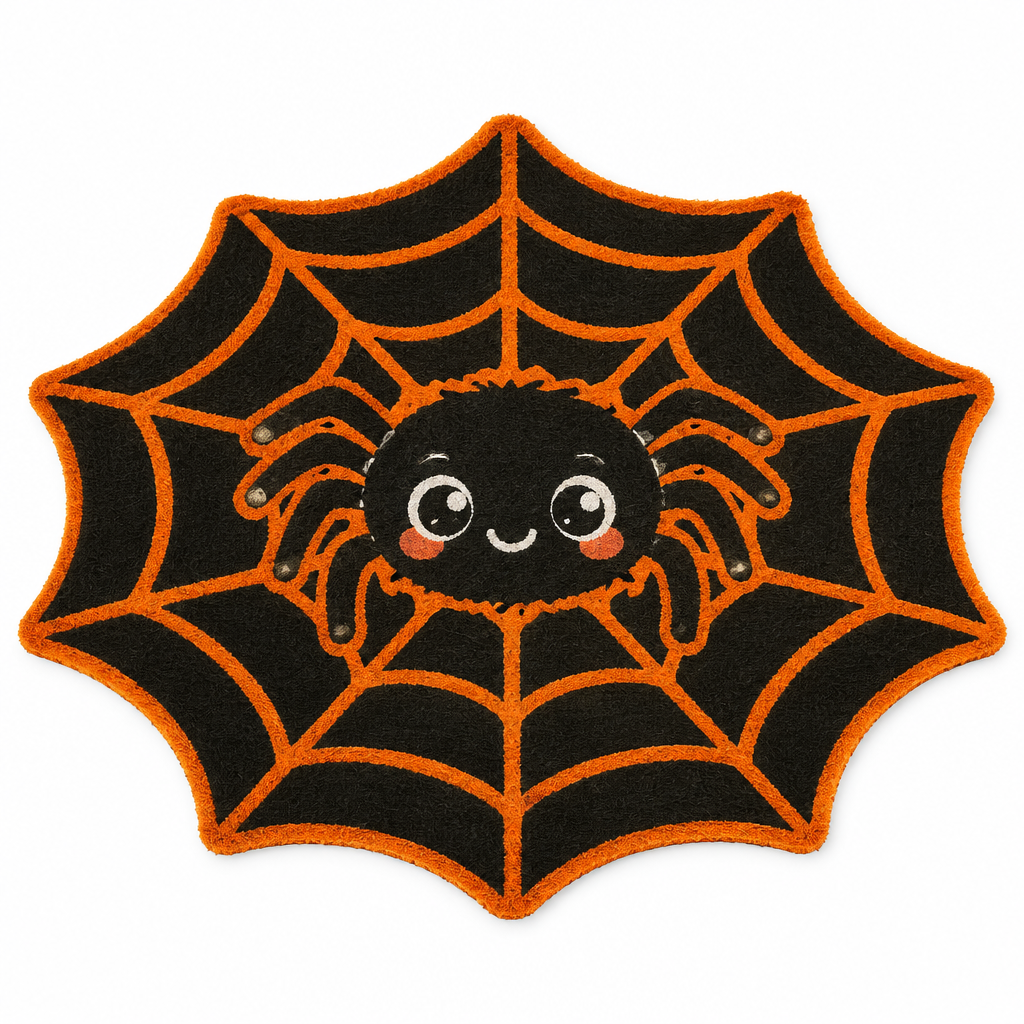 Felpudo kawaii con araña