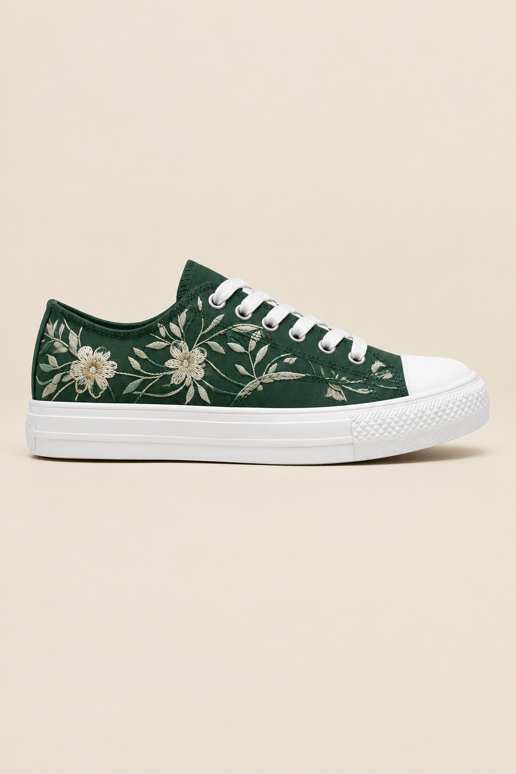 Deportivas canvas bordada verdes