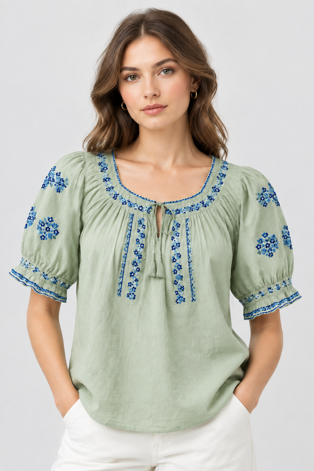Blusa Verde salvia