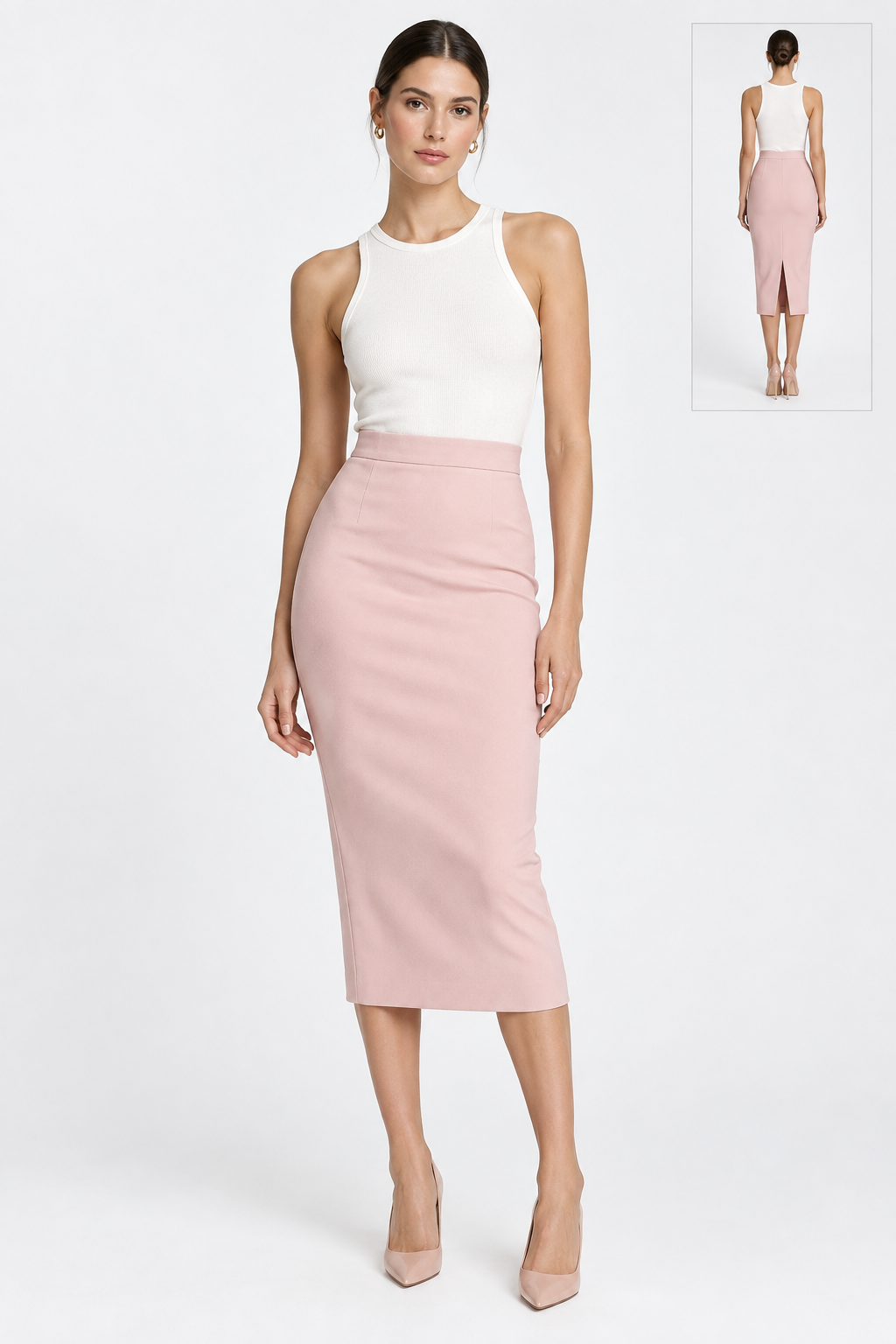 Falda Lápiz Rosa palo