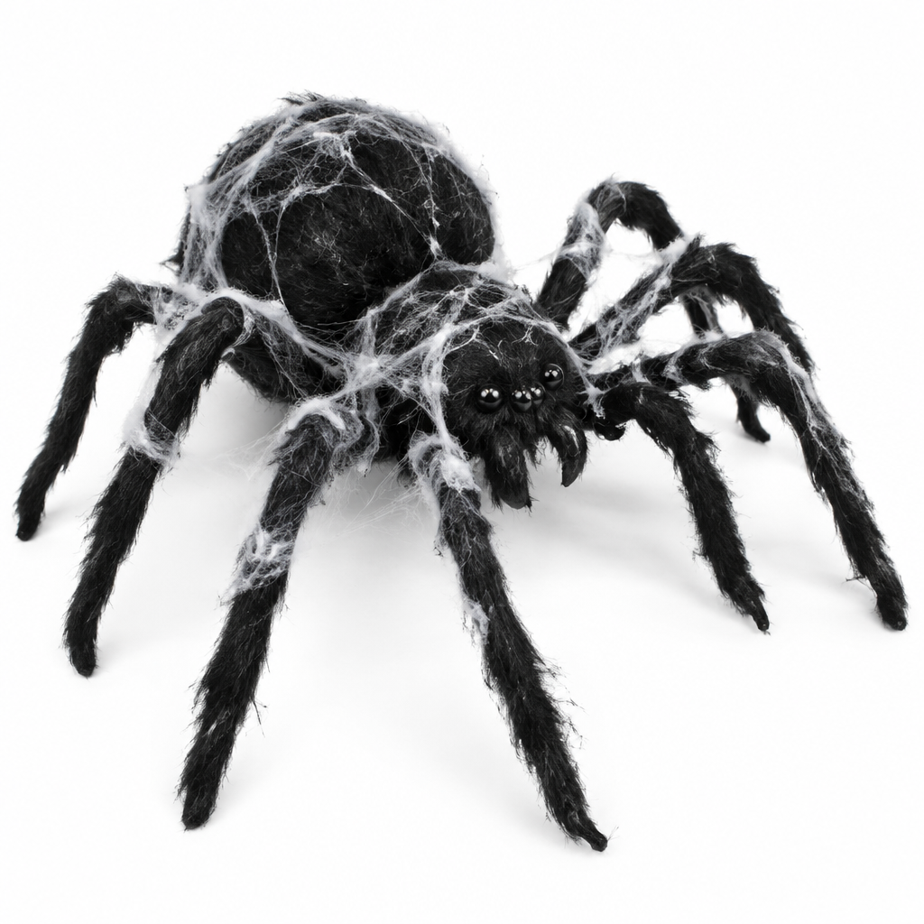 Araña gigante con telaraña